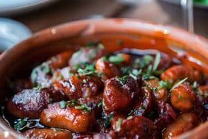 cazuela de chorizo al vino
